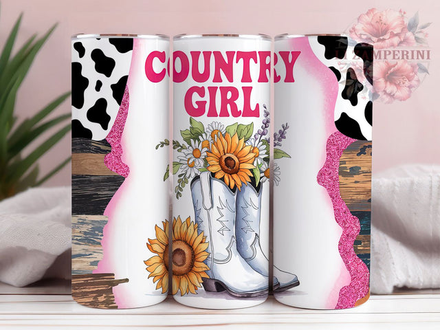 Rustic Country Girl Cowgirl Tumbler, Rustic Cowgirl Design, Western Cowgirl Wrap, Boho Country Girl, Rustic Western Drinkware, Cowgirl Sublimation Design, Western Tumbler Wrap Sublimation Li Zamperini 