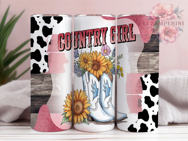 Rustic Country Girl Cowgirl Tumbler, Rustic Cowgirl Design, Western Cowgirl Wrap, Boho Country Girl, Rustic Western Drinkware, Cowgirl Sublimation Design, Western Tumbler Wrap Sublimation Li Zamperini 