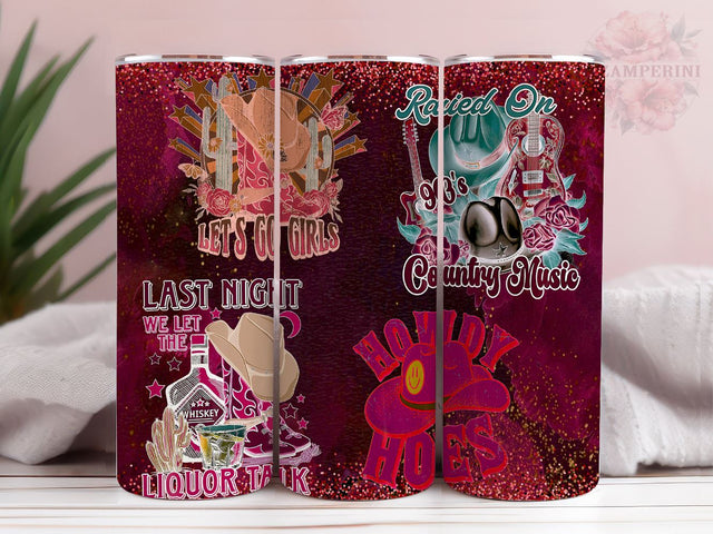 Rustic Country Girl Western 20oz Tumbler Wrap PNG, Cowgirl Tumbler Png, Straight & Tapered Tumbler Wrap, Instant Digital Download Sublimation Li Zamperini 