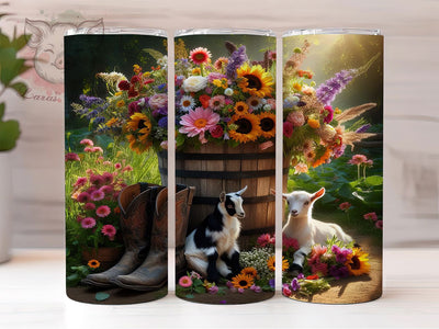 Rustic Country Goat Tumbler, Country Animals Tumbler, Stylish 20oz Wrap, Sublimation Design, Trendy Gift Idea, Rustic Farm Wrap, Country Goat Tumbler Sublimation Lara' s Designs 