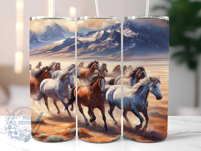 Rustic Country Horse 20 oz Skinny Tumbler Sublimation Design Digital Download PNG Sublimation ToriDesigns 