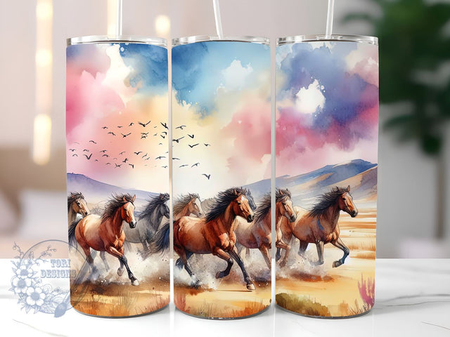 Rustic Country Horse 20 oz Skinny Tumbler Sublimation Design Digital Download PNG Sublimation ToriDesigns 