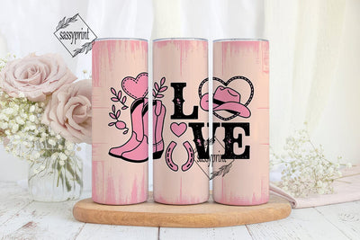 Rustic Country Love 20oz Tumbler Wrap Sublimation sassyprint 