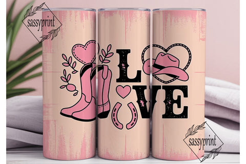 Rustic Country Love 20oz Tumbler Wrap Sublimation sassyprint 