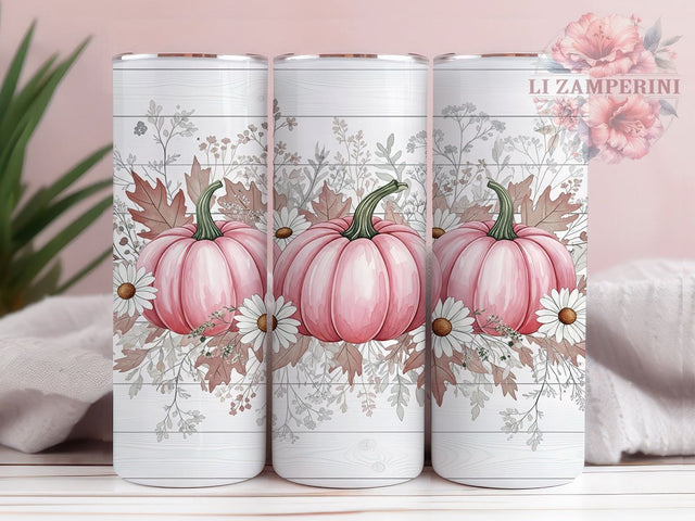 Rustic Country Pink Pumpkin Tumbler Wrap, Country Fall Wrap, 20oz Sublimation, Rustic Pumpkin Cup, Autumn Country Mug, Farmhouse Fall Tumbler, Pink Fall Drinkware Sublimation Li Zamperini 