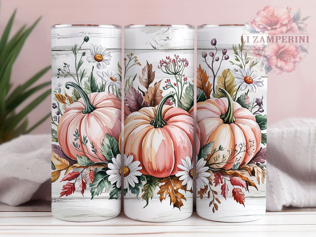 Rustic Country Pink Pumpkin Tumbler Wrap, Country Fall Wrap, 20oz Sublimation, Rustic Pumpkin Cup, Autumn Country Mug, Farmhouse Fall Tumbler, Pink Fall Drinkware Sublimation Li Zamperini 