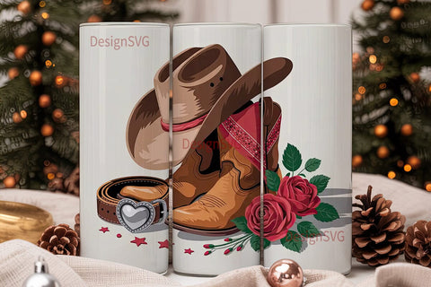 Rustic Cowgirl 20oz Tumbler Wrap Sublimation DesignSVG 