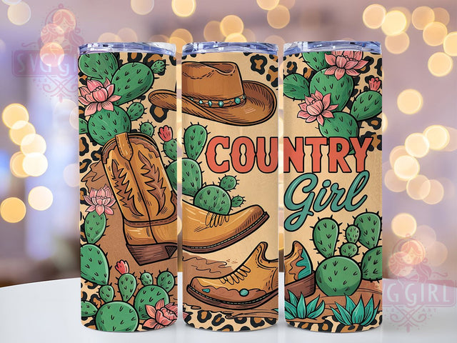 Rustic Cowgirl & Western Tumbler Wrap, Cowgirl Tumbler Wrap, 20oz Tumbler Design, Western Tumbler Wrap, Sublimation Cowgirl Design, Rustic Tumbler Wrap, Printable Cowgirl Tumbler Sublimation SvggirlplusArt 