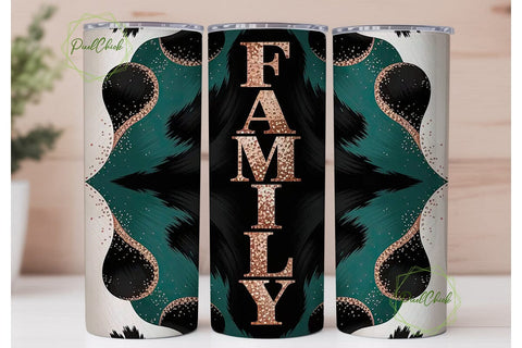 Rustic Cowhide Family 20oz Tumbler Wrap Sublimation PixelChick 