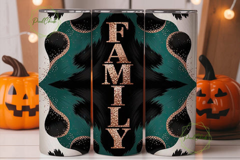 Rustic Cowhide Family 20oz Tumbler Wrap Sublimation PixelChick 