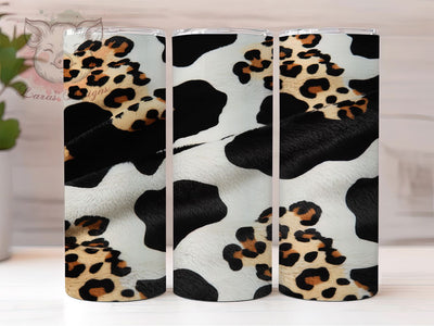 Rustic Cowhide Leopard Tumbler, Distressed Leopard Sublimation Design, Western Cowhide Art, 20oz Rustic Tumbler, Whimsical Leopard Mug, Farmhouse Cowhide Cup, Vintage Distressed Wrap Sublimation Lara' s Designs 