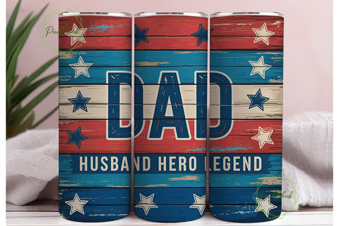 Rustic Dad Husband Legend 20oz Tumbler Sublimation PixelChick 