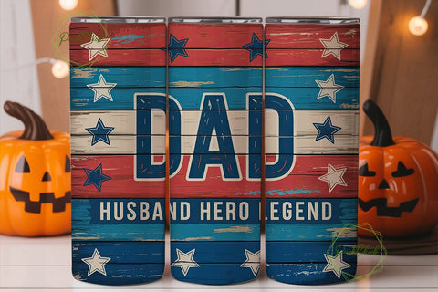 Rustic Dad Husband Legend 20oz Tumbler Sublimation PixelChick 
