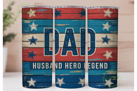 Rustic Dad Husband Legend 20oz Tumbler Sublimation PixelChick 
