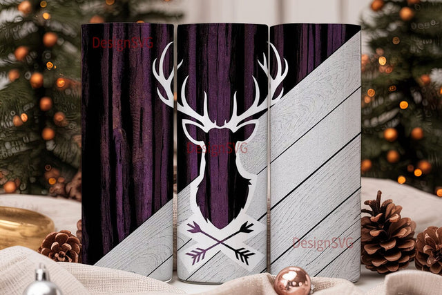 Rustic Deer 20oz Tumbler Wrap Sublimation DesignSVG 