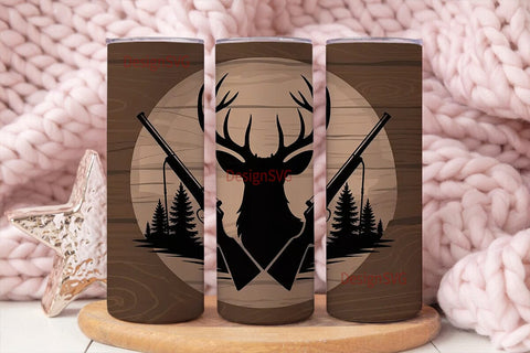 Rustic Deer Hunting 20oz Tumbler Wrap Sublimation DesignSVG 