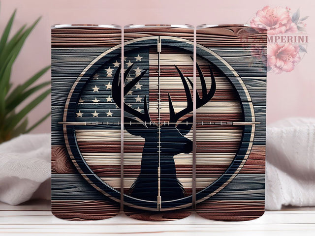 Rustic Deer Hunting Camo Tumbler Wrap, Wood Grain Tumbler Design, 20oz Skinny Tumbler Wrap, Hunting Season Sublimation, Rustic Outdoor Tumbler Wrap, Buck Hunter Tumbler Design Sublimation Li Zamperini 