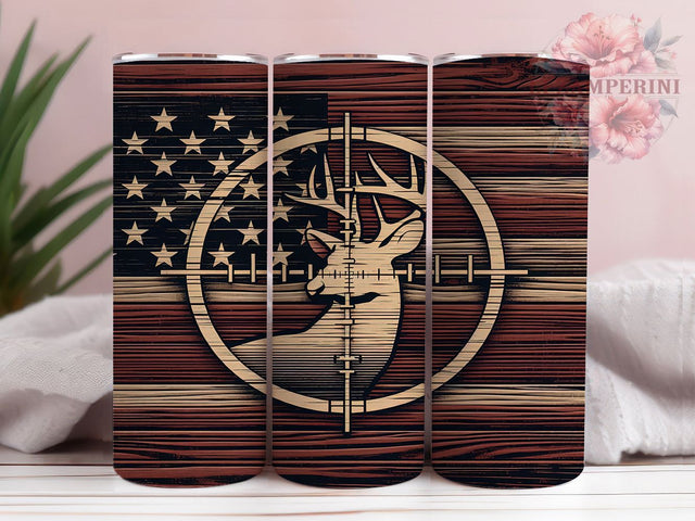 Rustic Deer Hunting Camo Tumbler Wrap, Wood Grain Tumbler Design, 20oz Skinny Tumbler Wrap, Hunting Season Sublimation, Rustic Outdoor Tumbler Wrap, Buck Hunter Tumbler Design Sublimation Li Zamperini 