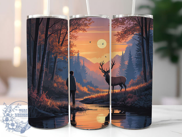 Rustic Deer Hunting Season Tumbler, Hunting Season Tumbler, Outdoor Hunter Wrap, Wildlife Hunting Wrap, Rustic Deer Wrap, Sublimation Design, Trendy Gift Idea Sublimation ToriDesigns 