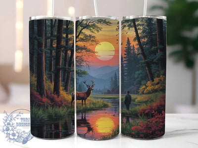 Rustic Deer Hunting Season Tumbler, Hunting Season Tumbler, Outdoor Hunter Wrap, Wildlife Hunting Wrap, Rustic Deer Wrap, Sublimation Design, Trendy Gift Idea Sublimation ToriDesigns 