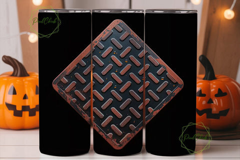 Rustic Diamond Plate 20oz Tumbler Wrap Sublimation PixelChick 
