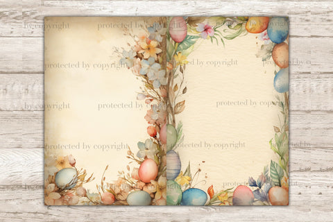 Rustic Easter Ephemera | Frame Printable Paper SVG GlamArtZhanna 