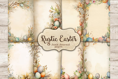 Rustic Easter Ephemera | Frame Printable Paper SVG GlamArtZhanna 