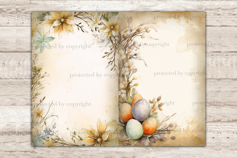 Rustic Easter Ephemera | Frame Printable Paper SVG GlamArtZhanna 
