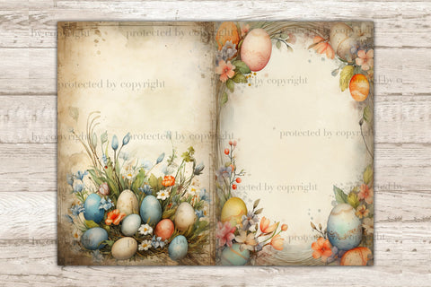 Rustic Easter Ephemera | Frame Printable Paper SVG GlamArtZhanna 