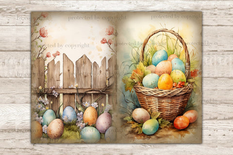 Rustic Easter Junk Journal Pages | Spring Digital Art SVG GlamArtZhanna 