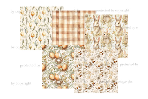 Rustic Easter Seamless Pattern | Easter Eggs Paper Digital Pattern GlamArtZhanna 