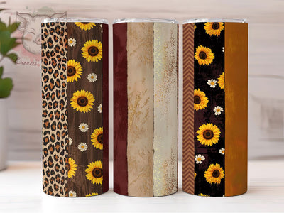 Rustic Fall Boho Patchwork Tumbler, Rustic Boho, Patchwork Wrap, Brushstroke Strips, Autumn Cup, Sublimation Design, 20Oz Tumbler Sublimation Lara' s Designs 
