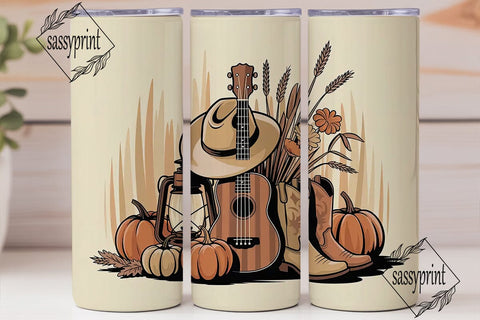 Rustic Fall Country 20oz Tumbler Wrap Sublimation sassyprint 