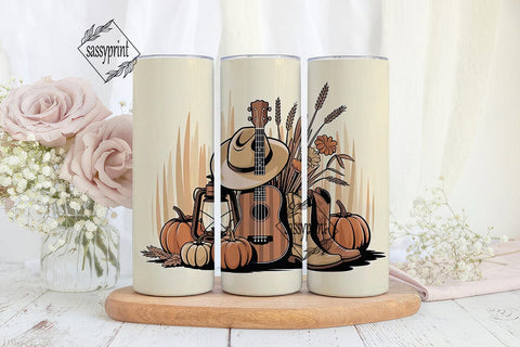 Rustic Fall Country 20oz Tumbler Wrap Sublimation sassyprint 