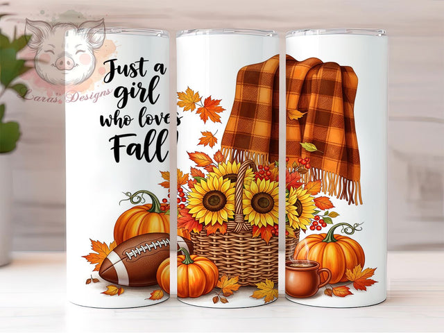 Rustic Fall Country Girl Tumbler, Autumn Lover Wrap, 20oz Sublimation, Country Fall Cup, Girl Fall Mug, Rustic Autumn Tumbler, Cozy Fall Drinkware Sublimation Lara' s Designs 