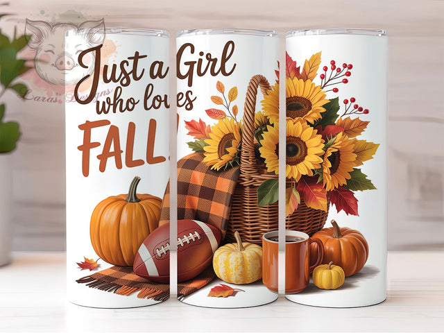 Rustic Fall Country Girl Tumbler, Autumn Lover Wrap, 20oz Sublimation, Country Fall Cup, Girl Fall Mug, Rustic Autumn Tumbler, Cozy Fall Drinkware Sublimation Lara' s Designs 