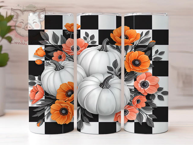 Rustic Fall Harvest Pumpkins Tumbler, Autumn Pumpkin Wrap, 20Oz Sublimation Design, Harvest Season Drinkware, Rustic Fall Cup, Thanksgiving Pumpkin Gift, Cozy Autumn Tumbler Sublimation Lara' s Designs 