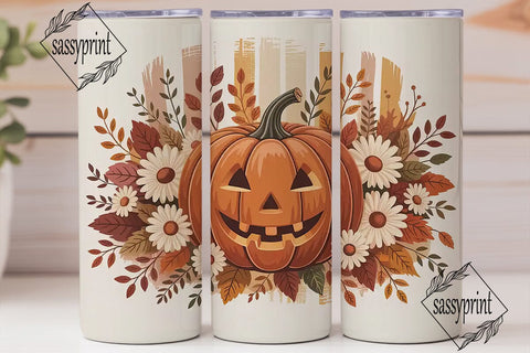 Rustic Fall Pumpkin 20oz Tumbler Wrap Sublimation sassyprint 