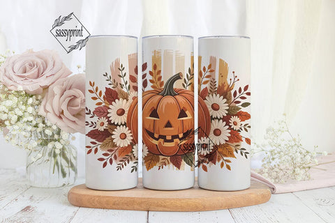 Rustic Fall Pumpkin 20oz Tumbler Wrap Sublimation sassyprint 