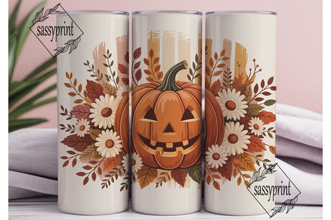 Rustic Fall Pumpkin 20oz Tumbler Wrap Sublimation sassyprint 