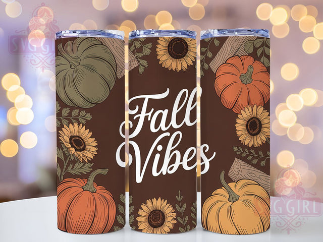 Rustic Fall Sunflower Tumbler Wrap, Fall Vibes Sublimation, Autumn Floral Drinkware, 20oz Skinny Tumbler Wrap, Rustic Sunflower Wrap, Seasonal Sublimation Design, Harvest Theme Tumbler Sublimation SvggirlplusArt 