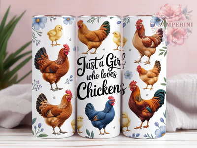 Rustic Farm Girl Chicken Tumbler, Farm Girl Tumbler, Rustic Chicken Wrap, Whimsical Chicken Wrap, Country Farm Animal Wrap, Sublimation Design, Trendy Gift Idea Sublimation Li Zamperini 