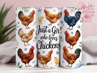 Rustic Farm Girl Chicken Tumbler, Farm Girl Tumbler, Rustic Chicken Wrap, Whimsical Chicken Wrap, Country Farm Animal Wrap, Sublimation Design, Trendy Gift Idea Sublimation Li Zamperini 