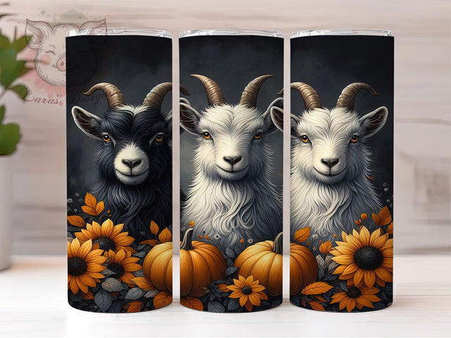 Rustic Farm Goat Fall Tumbler Wrap, Fall Goat Png, 20oz Skinny Tumbler, Sublimation Download, Farmhouse Tumbler, Farm Animal Tumbler, Rustic Fall Tumbler Sublimation Lara' s Designs 