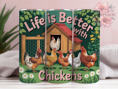 Rustic Farm Life Chicken Tumbler, Farm Life Tumbler, Rustic Chicken Wrap, Whimsical Chicken Wrap, Country Farm Animal Wrap, Sublimation Design, Trendy Gift Idea Sublimation Li Zamperini 