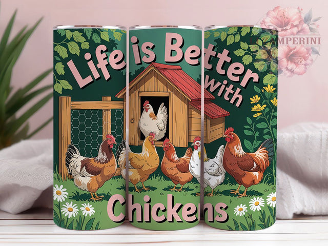Rustic Farm Life Chicken Tumbler, Farm Life Tumbler, Rustic Chicken Wrap, Whimsical Chicken Wrap, Country Farm Animal Wrap, Sublimation Design, Trendy Gift Idea Sublimation Li Zamperini 