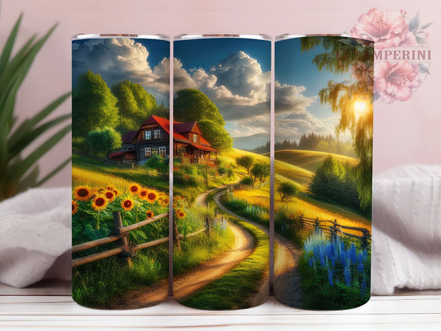 Rustic Farmhouse 20oz Tumbler, Rustic Sublimation Design, Country Style PNG, Vintage Farmhouse Wrap, Rustic Kitchen Tumbler, 20oz Tumbler Sublimation Li Zamperini 