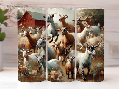Rustic Farmhouse Baby Goat Tumbler, Rustic Barn Tumbler, Farmhouse Goat Wrap, Whimsical Goat Wrap, Country Barn Wrap, Sublimation Design, Trendy Gift Idea Sublimation Lara' s Designs 