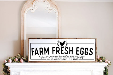 Rustic Farmhouse Sign SVG - Farm Fresh Eggs SVG, Farmhouse Decor SVG SVG Pickled Thistle Creative 