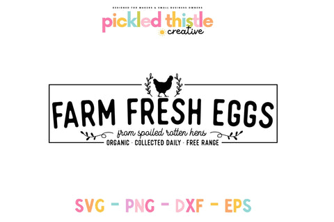 Rustic Farmhouse Sign SVG - Farm Fresh Eggs SVG, Farmhouse Decor SVG SVG Pickled Thistle Creative 